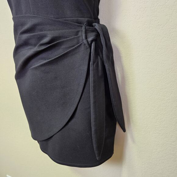 Lovers + Friend Corey Mini Wrap Dress Black Halter Cocktail Night Out Revolve XS - Picture 8 of 16